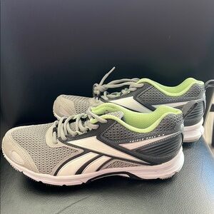 Reebok Gray and Green Athletic Shoes